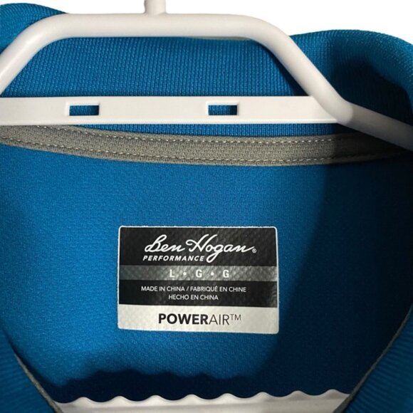 Ben Hogan Men's Power Air Performance Polo Shirt in Blue - Picture 6 of 7